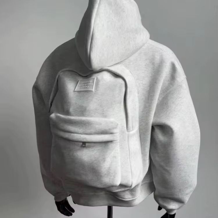 Sweat à capuche zippé rétro en coton pour homme