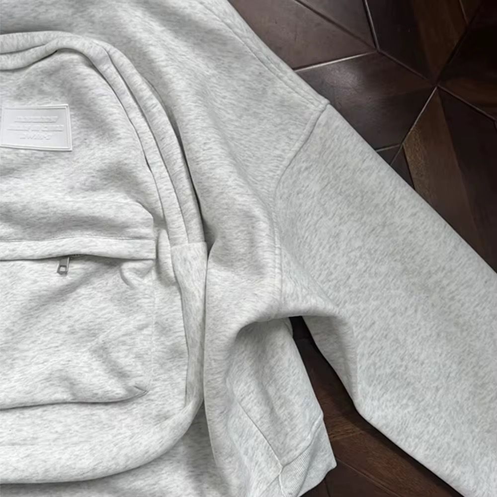 Sweat à capuche zippé rétro en coton pour homme