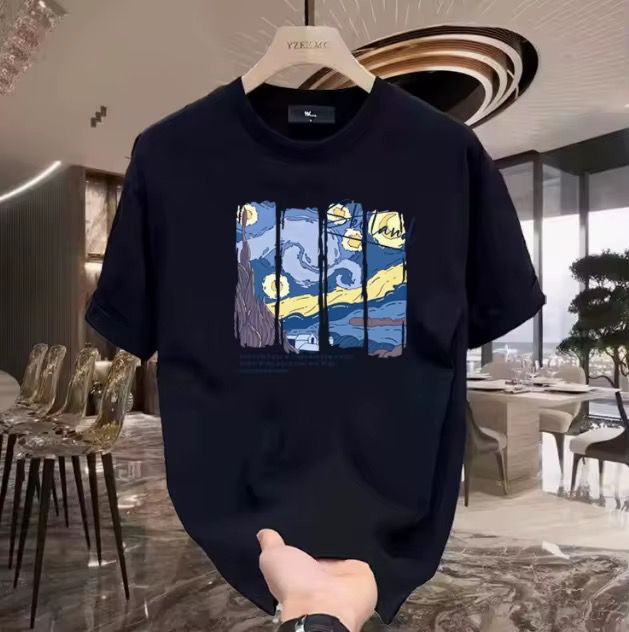 T-shirt Streetwear Homme Été en Coton