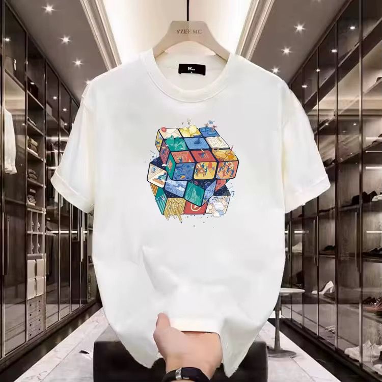 T-shirt Streetwear Homme Été en Coton