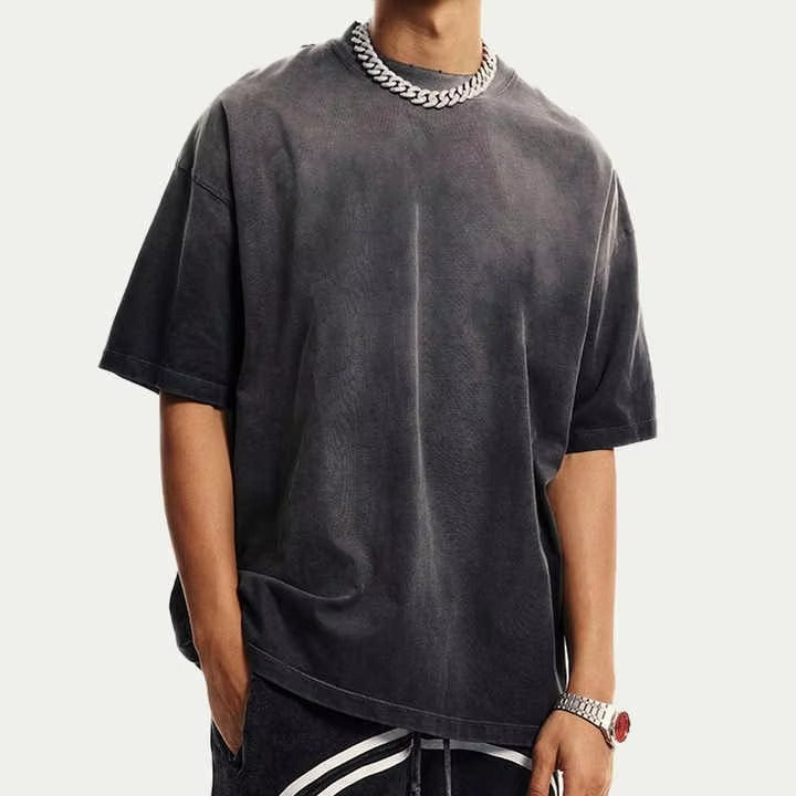 T-shirt oversize vintage délavé pour homme