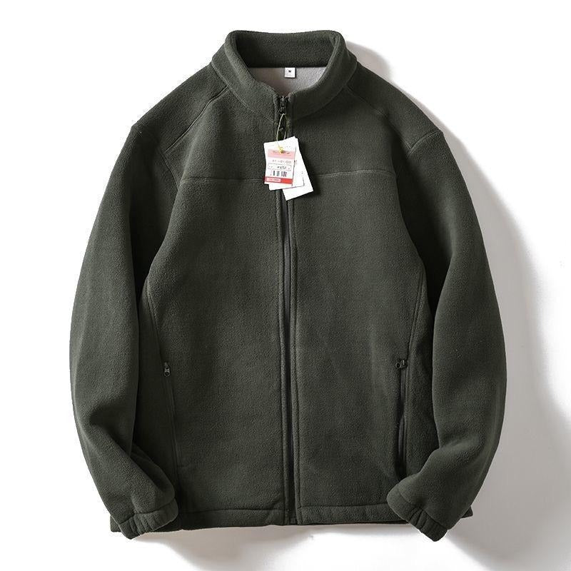 Vestes d'hiver classiques en polaire zippée pour homme