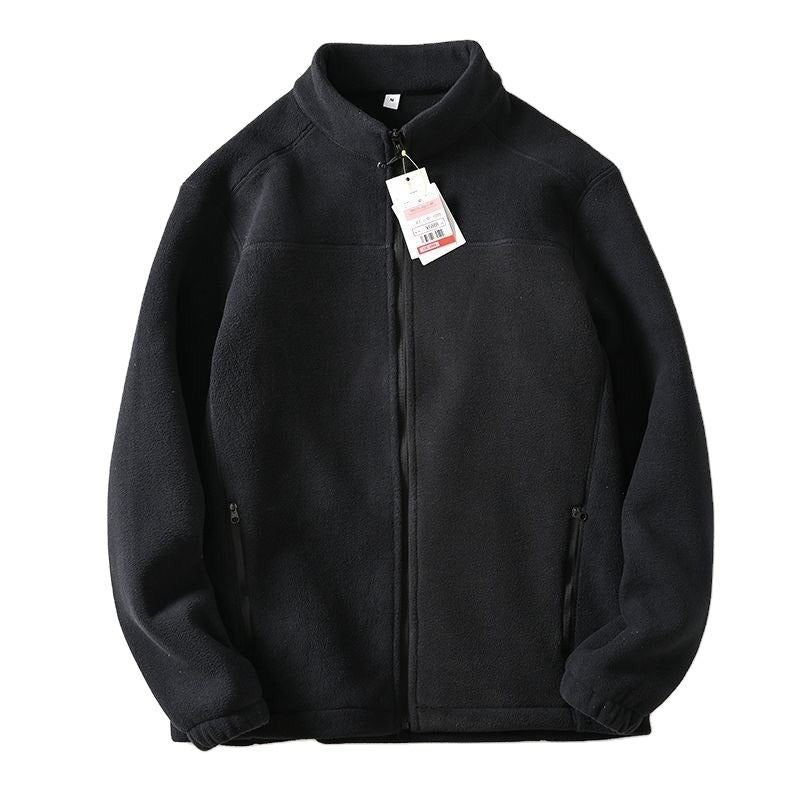 Vestes d'hiver classiques en polaire zippée pour homme