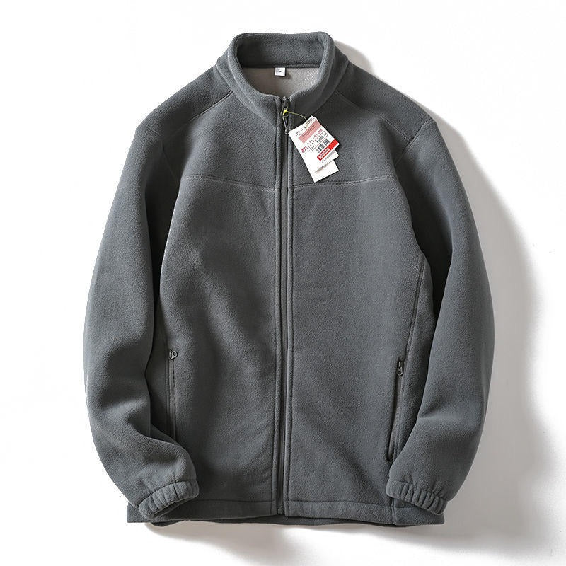 Vestes d'hiver classiques en polaire zippée pour homme