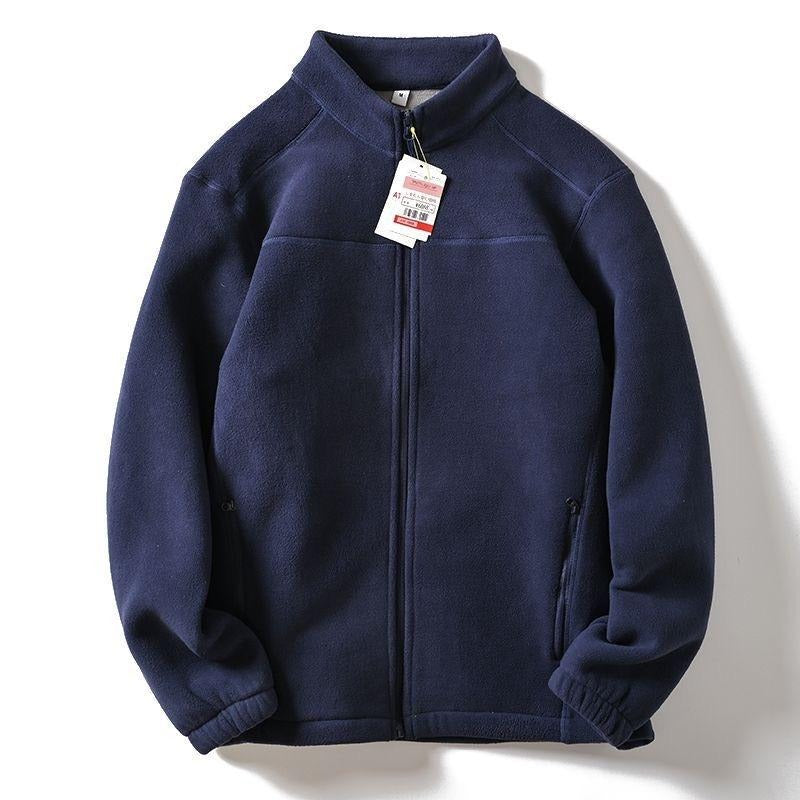 Vestes d'hiver classiques en polaire zippée pour homme