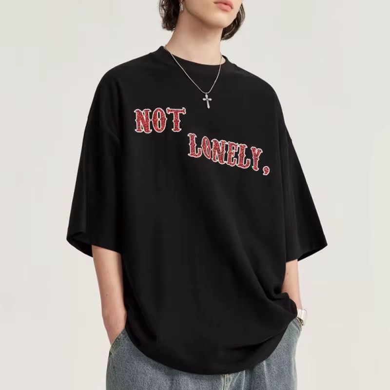 T-shirt graphique oversize I Am Not Lonely 