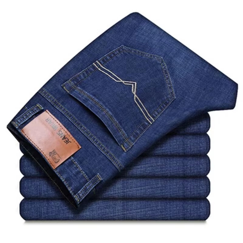 Jean slim classique pour homme, pantalon décontracté extensible et confortable