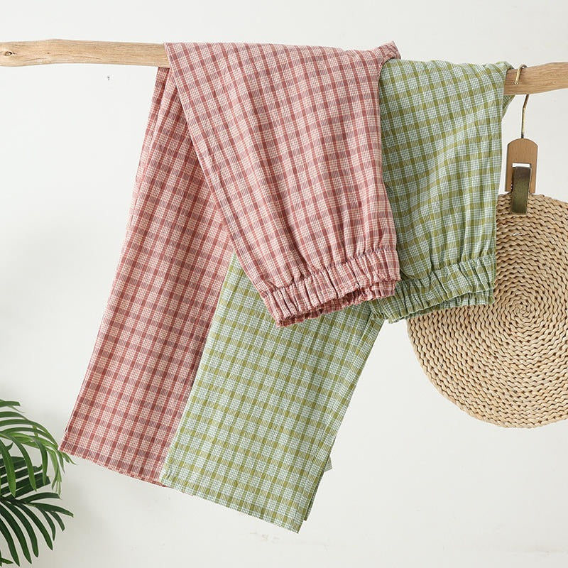 Pantalon de pyjama décontracté en coton unisexe