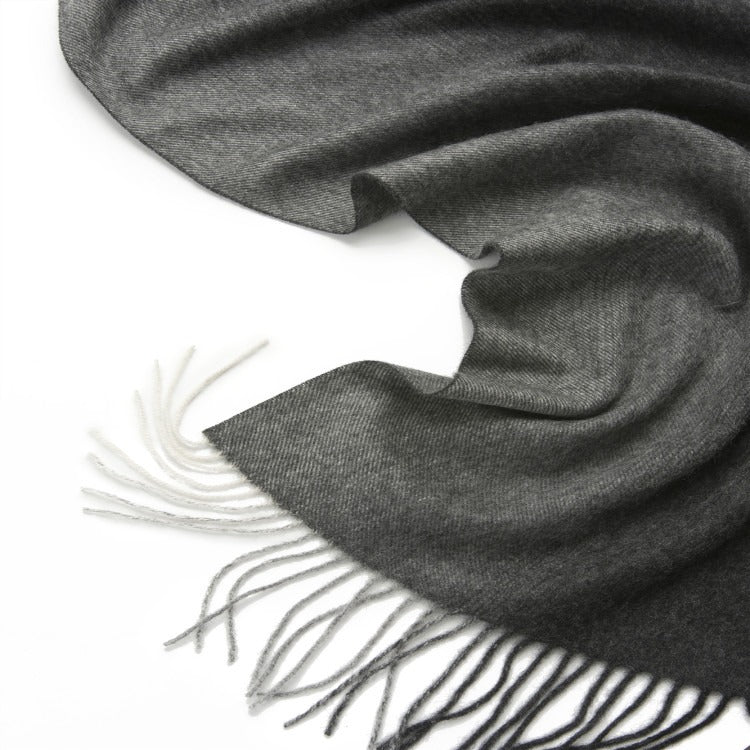 1 paire d'écharpes d'hiver classiques unies