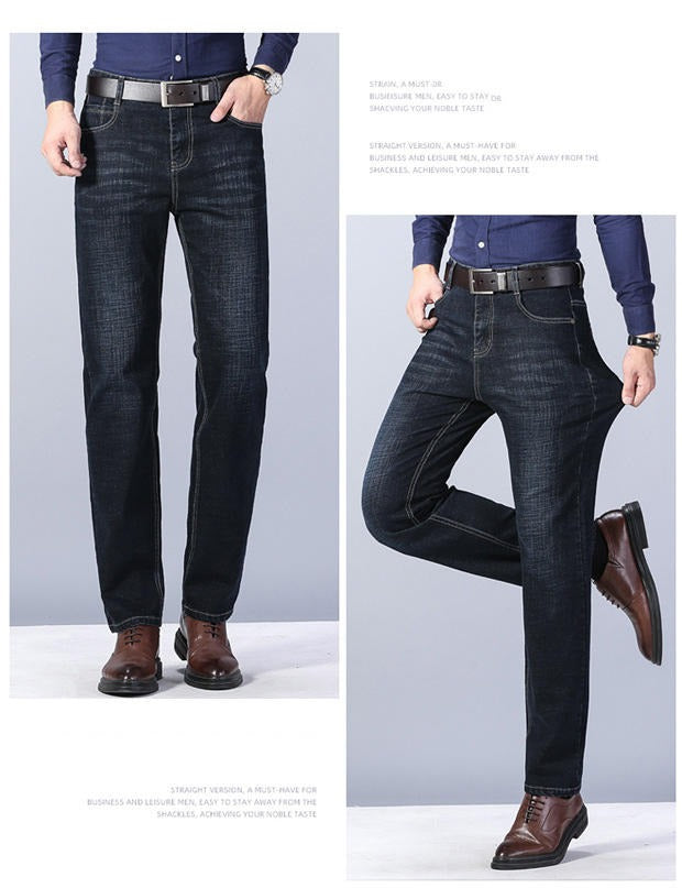 Jean slim classique pour homme, pantalon décontracté extensible et confortable