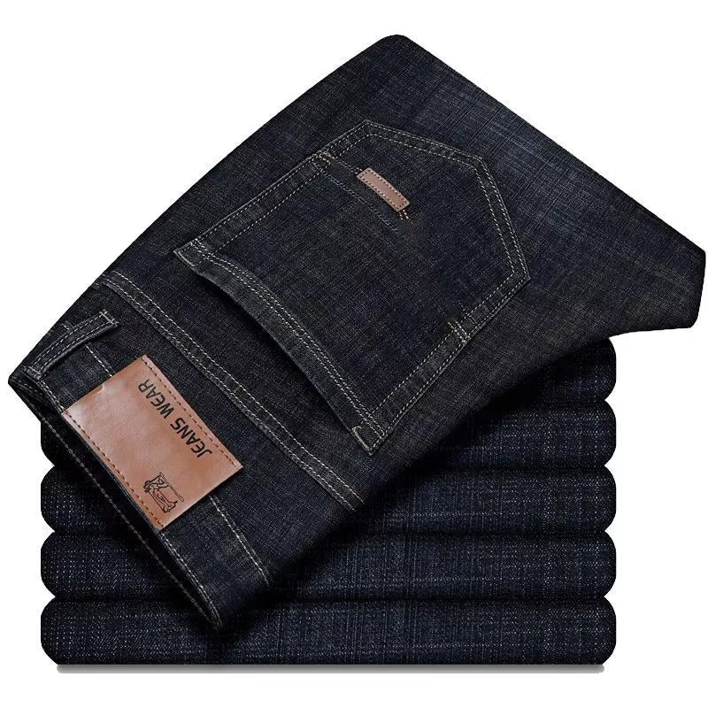 Jean slim classique pour homme, pantalon décontracté extensible et confortable