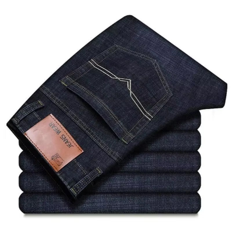 Jean slim classique pour homme, pantalon décontracté extensible et confortable