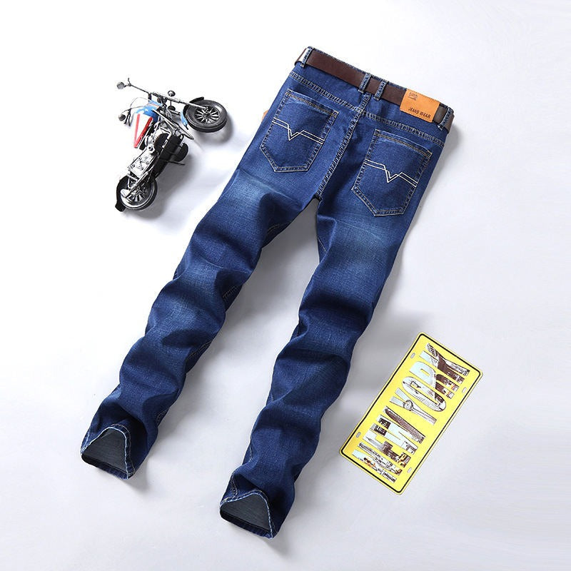 Jean slim classique pour homme, pantalon décontracté extensible et confortable