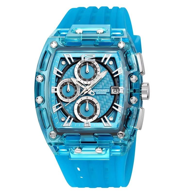 Montre de luxe SKMEI pour homme en silicone