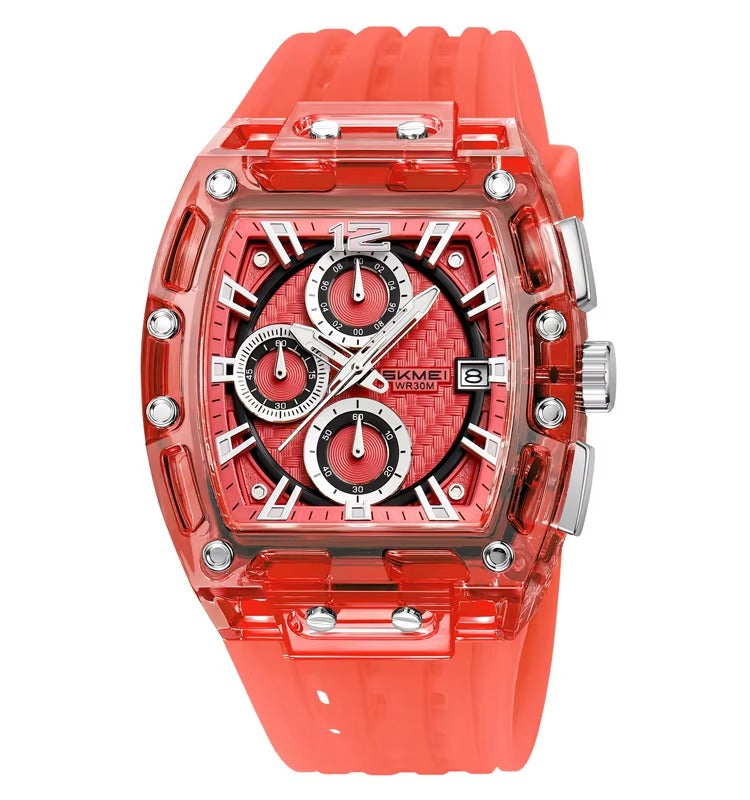 Montre de luxe SKMEI pour homme en silicone