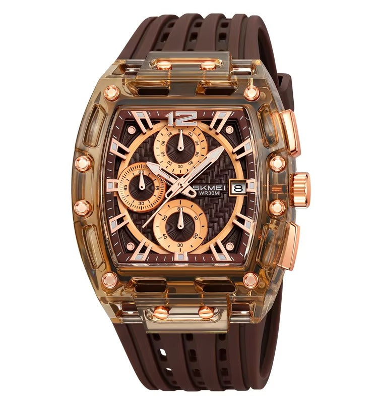 Montre de luxe SKMEI pour homme en silicone