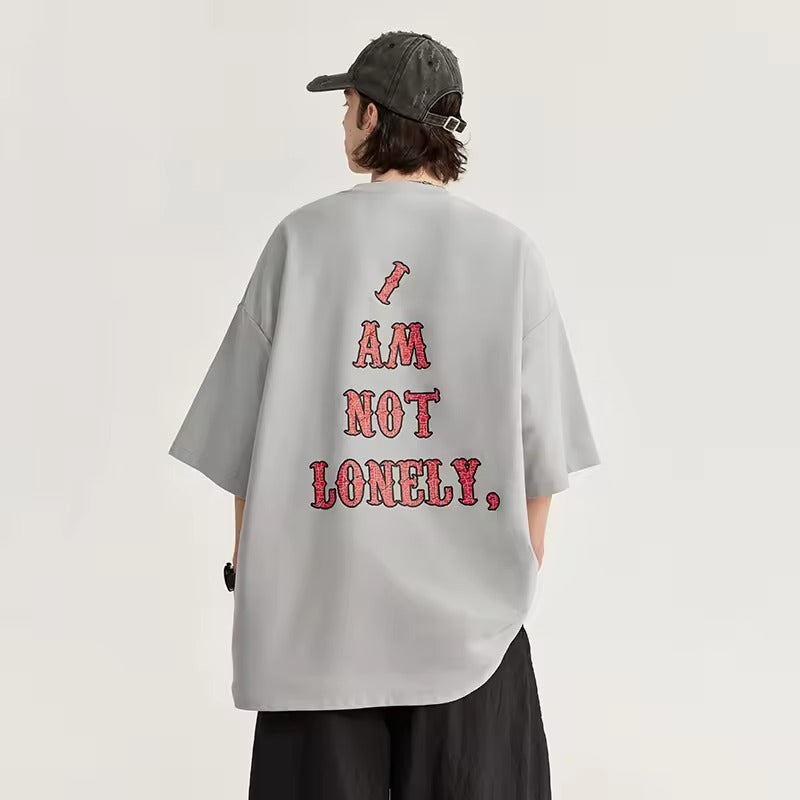 T-shirt graphique oversize I Am Not Lonely 
